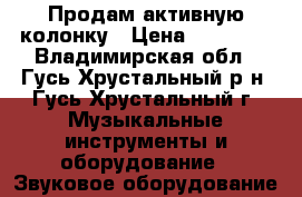 Продам активную колонку › Цена ­ 16 000 - Владимирская обл., Гусь-Хрустальный р-н, Гусь-Хрустальный г. Музыкальные инструменты и оборудование » Звуковое оборудование   